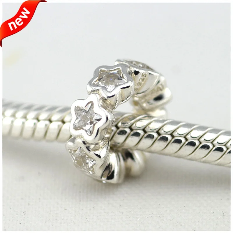 

CKK 925 Sterling Silver Jewelry Stars For Women Original Charms DIY Beads Fits Bracelets For Jewelry Making