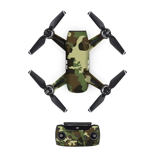 YSDJS0028 Камуфляж DJI Мавик Spark Стикеры s Батарея наклейка пульта дистанционного управления кожи полный набор Drone тела Стикеры для DJI Spark виниловое покрытие - Цвет: YSDJS0028