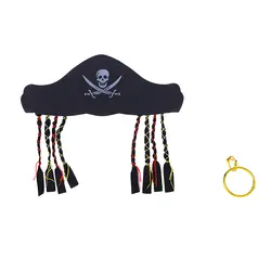2 шт Вечерние реквизит декоративный eva забавные прочные серьги пиратская шляпа реквизит для косплея на Хэллоуин костюм