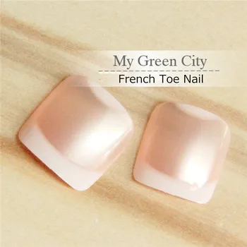 

24pcs Jewelry Color Design Short Square Sculpt Full False Toe Nails