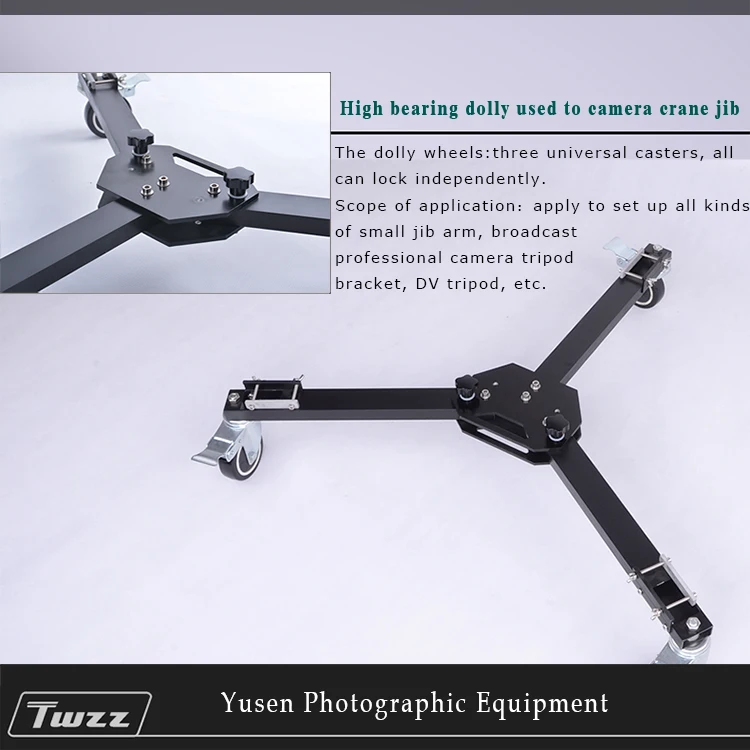 Профессиональный Универсальный складной 3 колеса Долли+ Штатив для стрела крана камеры трек