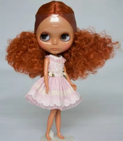 

Nude Blyth Doll, Brown long hair,dark skin, big eye doll,Fashion doll Suitable For DIY Change BJD , For Girl's Gift