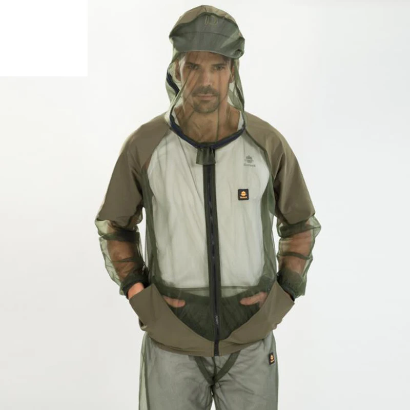 

Outdoor Fishing Anti Mosquito Clothes Hiking Shirt Suit Breathable Fishing Hat With Mesh Net Beekeeping Clothe Anti Fly Clothing