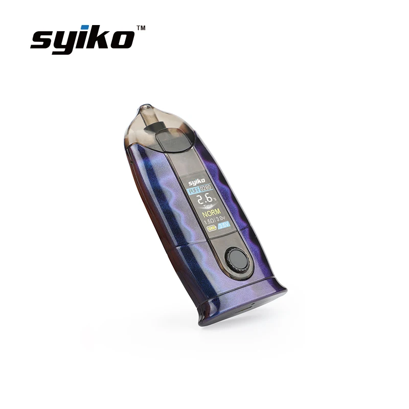 Syiko Алита Pod Vape комплект с 2 мл картридж 650 mAh Батарея светодиодный HD экран все в одном испаритель электронная сигарета