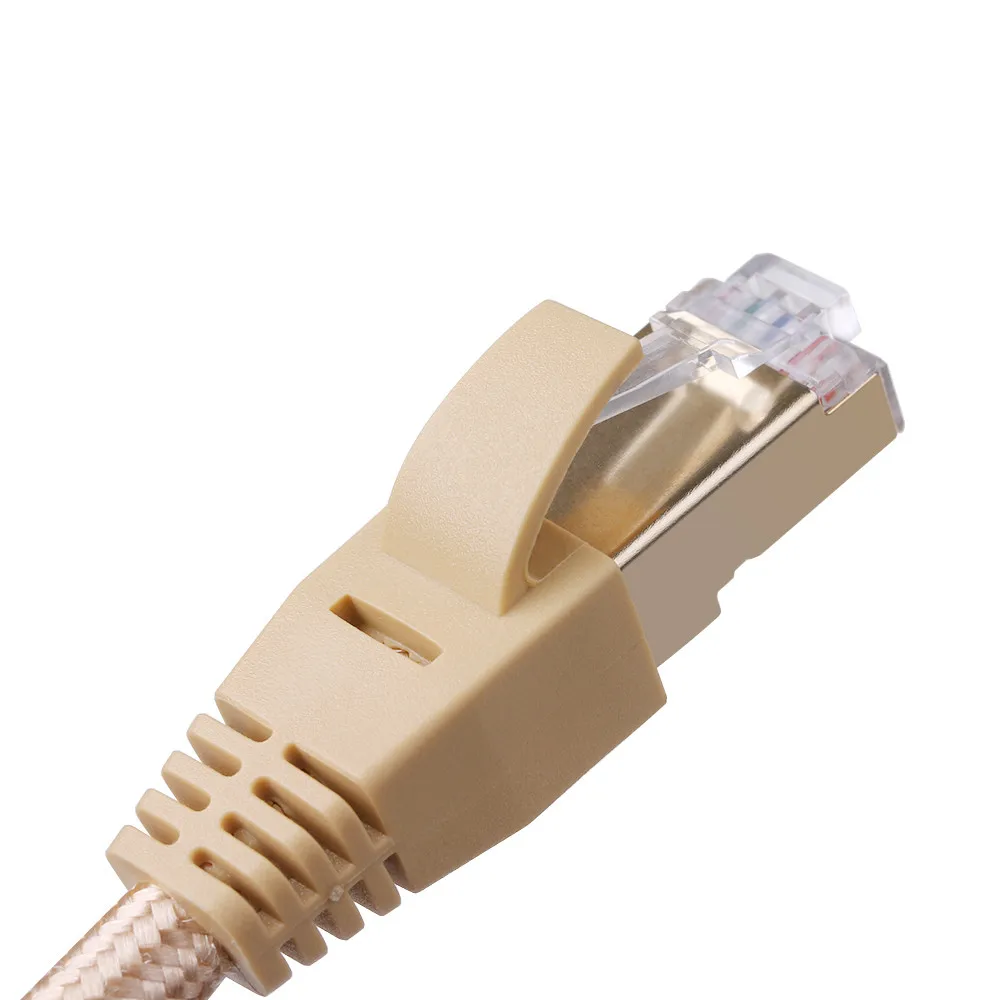 

Computer Accessories Braid RJ45 CAT7 Network LAN Ethernet SSTP 10Gbps Fast Gigabit Patch Cable 600 MHz Transmission Speed L0304