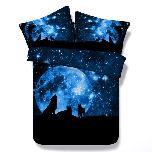 

Star wolf 3D Digital Printed Bedding Set Duvet Cover Design Bedclothes Home Textiles Bed Sheet Pillowcases Cover Set 3pcs be1309