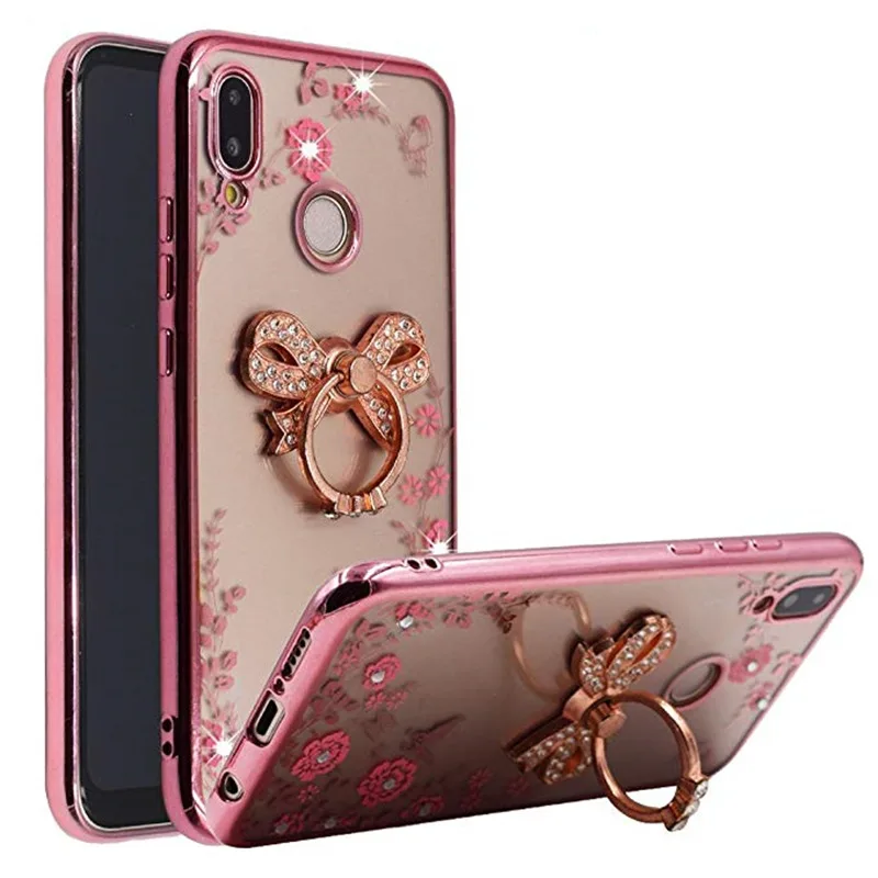 Роскошный чехол держатель для телефона Huawei Nova 3i 3 2i с блестками huawei P Smart Plus 2019 Y6 Pro Y7