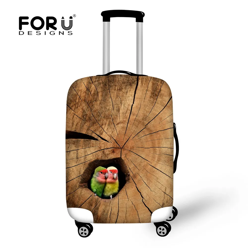Милый толстый чемодан на колесиках попугай птица сова принт чемодан на колёсиках чехол для 18-30 дюймов чемодан защитный чехол - Цвет: C0922S