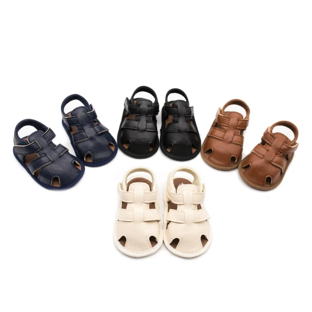 Летняя обувь с вырезами для новорожденных; Повседневные Дышащие сандалии для мальчиков; тапочки для малышей; сандалии; 0-12 месяцев