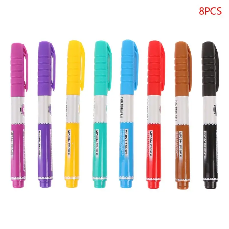 8 Colors Erasable Whiteboard Marker Non Toxic Dry Erase Marker Pen Sign