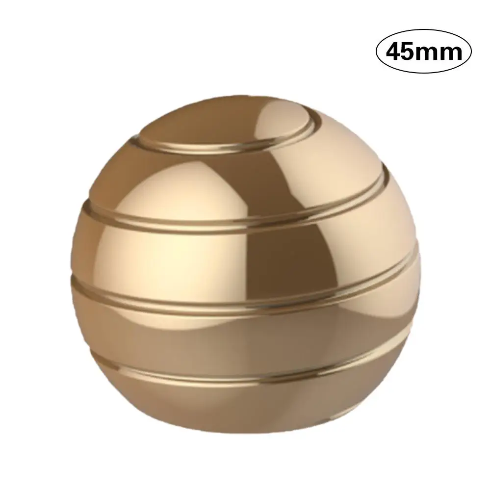 Полностью разобранный вращающийся настольный мяч Fingertip гироскоп декомпрессии игрушки для детей Спиннер - Цвет: Gold 45mm