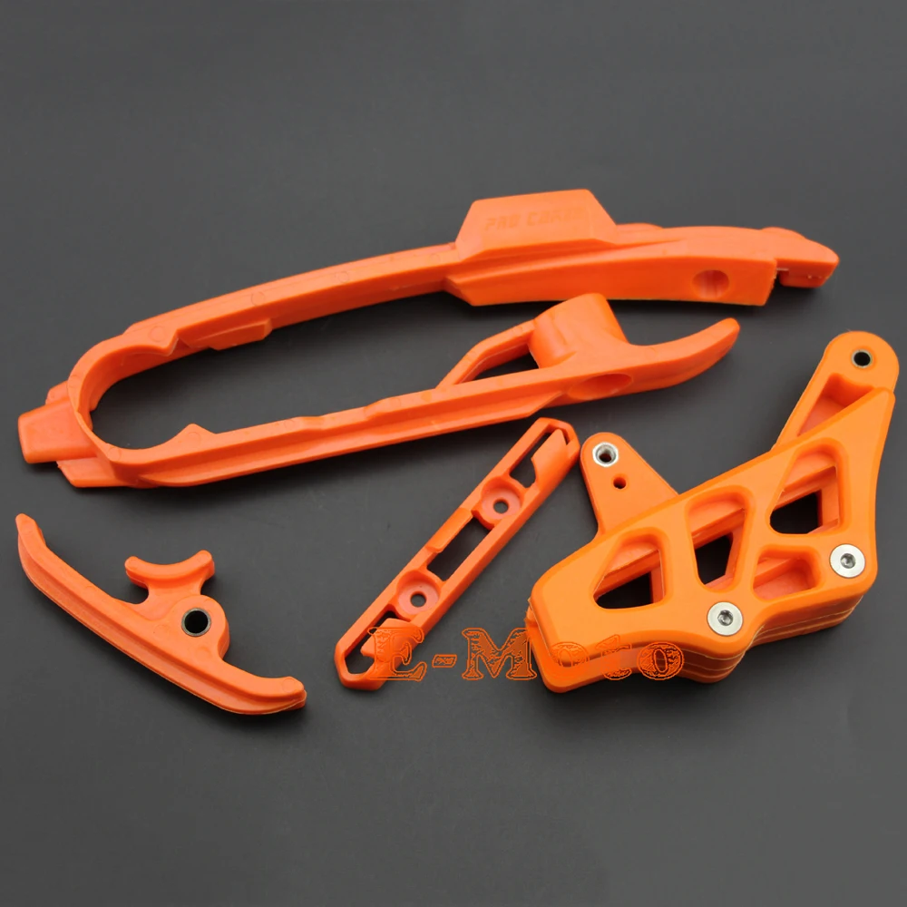 

Swingarm Chain Slide Slider Brake Hose Clamp Guide Rear Chain Guide Guard Protector For KTM Dirt Bike Enduro Motocross ORANGE
