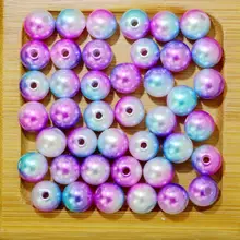 Rainbow Color 6# Round 4/6/8/10mm ABS Imitation Pearl Beads Hole Loose Beads Diy Jewelry Necklace Making for women 50-500PCS Nail Art Rainbow Color 6# Round 4/6/8/10mm ABS Imitation Pearl Beads Hole Loose Beads Diy Jewelry Necklace Making for women 50-500PCS Nail Art