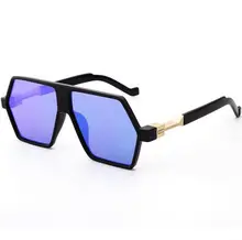 Fashion Rectangle Unique Flat Coating Lens Men Sunglasses Women Brand Designer Vintage Sun glasses Female Oculos UV400