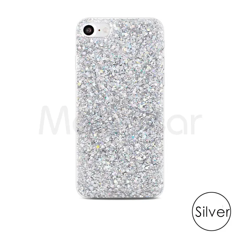 Silicone Bling Glitter Soft Phone Case with Shiny Powder Finish