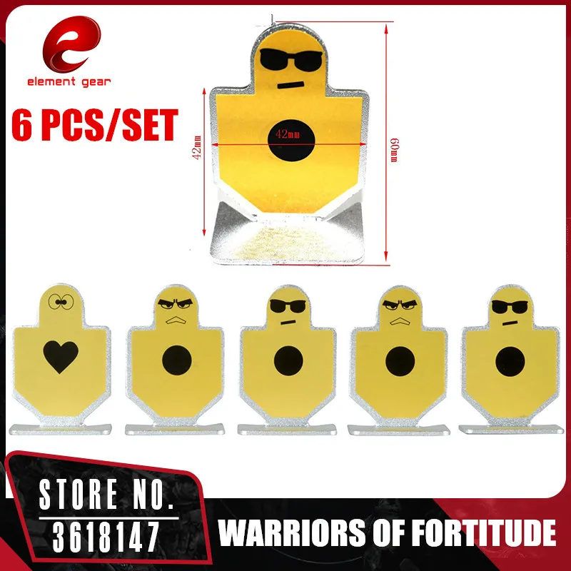 

Element 6PCS/Bag Hunting Accessories Aluminum Shooting Targets for AEG Airsoft EX118