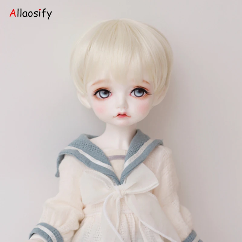 Allaosify 1 шт. bjd парик 1/3 1/4 1/6 высокотемпературный шелк для мужчин и женщин можно носить короткие волосы и лилии