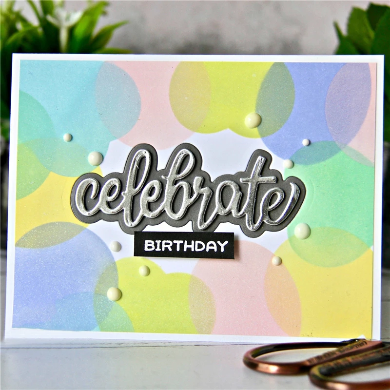 

Eastshape Word Celebrate Metal Cutting Dies Scrapbooking Letter Words Die Cuts for Card Making Craft Dies Embossing New 2019