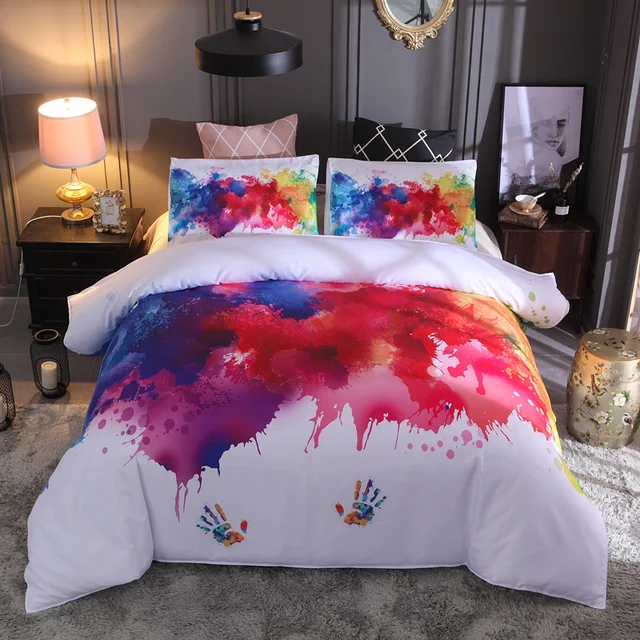 duvet cover watercolor splash