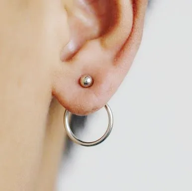 free shipping 10 pair /lot fashion accessories simple metal geometric circle stud minimalism Earrings 2017