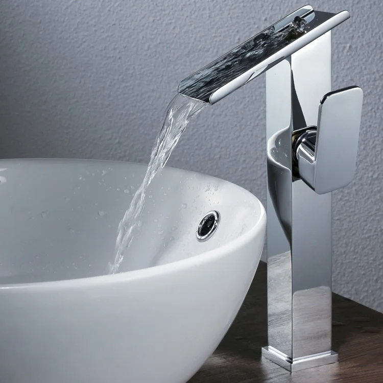 

Brand faucet basin faucet hot and cold waterfall basin mixer hot-selling