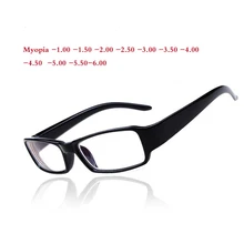 Горячие новые женские мужские готовые очки для близорукости короткие очки для коррекции зрения черные-100-150-200-250-300-350-400-450-500-550-600