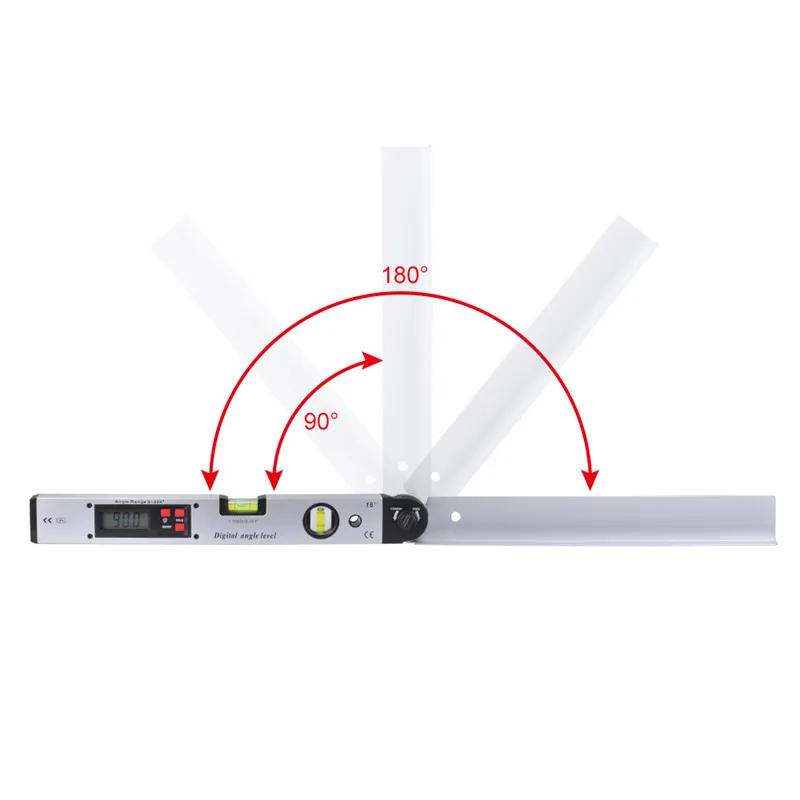 0~ 225 градусов ЖК-Цифровой Угол Finder уровень транспортир Инклинометр Угол метр Дух Уровень Finder датчик w/Сумка