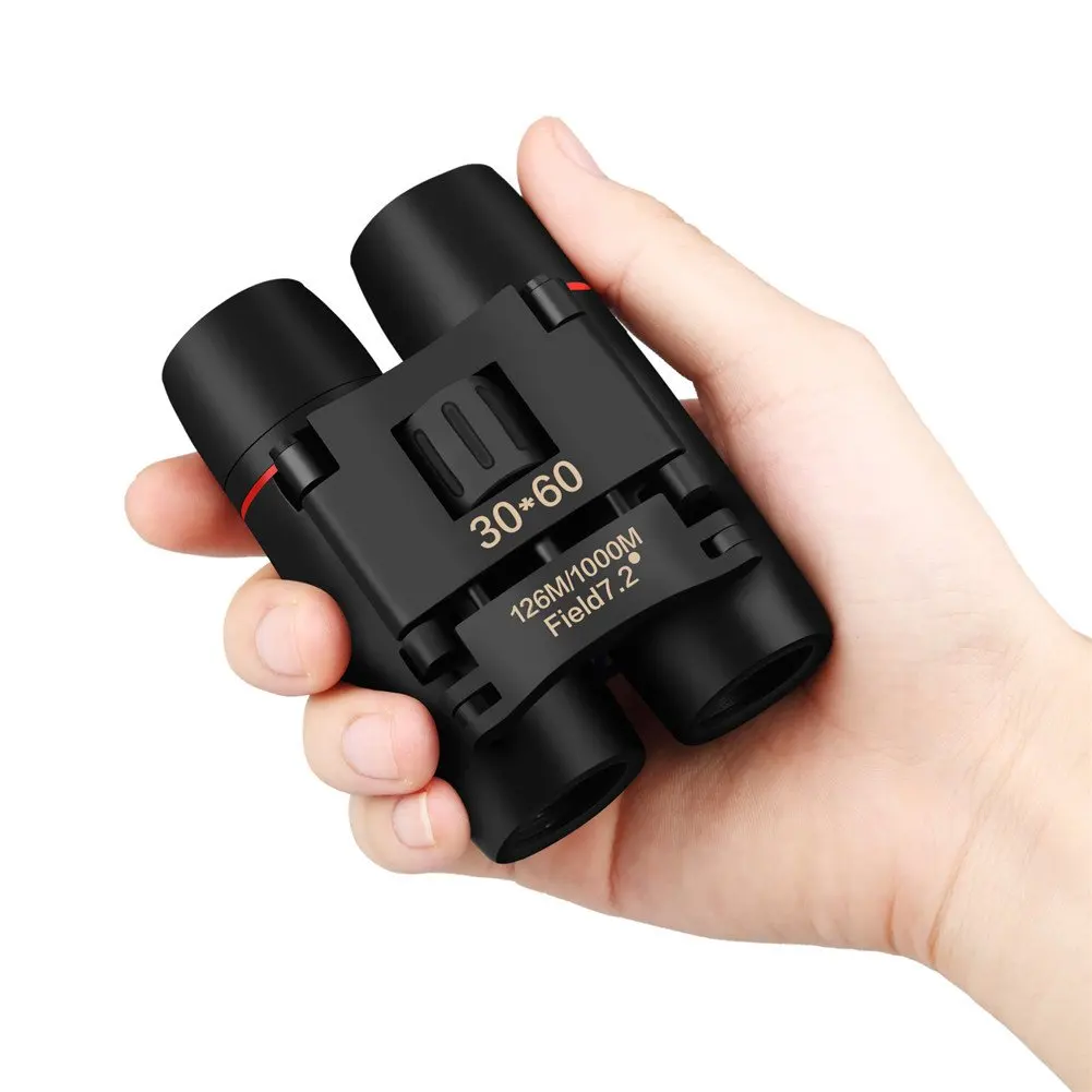 Zoom Telescope 30x60 Folding Binoculars with Low Light Night Vision for Outdoor Bird Watching Travelling Hunting Camping 2019