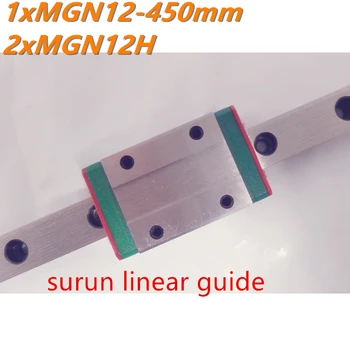 

Kossel Mini MGN12 12mm miniature linear rail slide 1 pcs 12mm L- 450mm rail+2 pcs MGN12H carriage for X Y Z axis