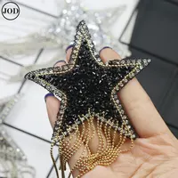 Buy Tassel Fringe Sequin Star Applique Patch Rhinestone Embroidery Iron on Patches for Clothing Bags Hats Scrap Booking Sticker Online - Image 5