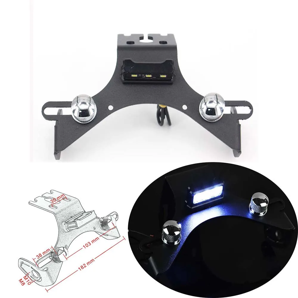 

New for Kawasaki ZX-6R ZX6R ZX 6R 2009-2017 Fender Eliminator Registration Plate Holder License Frame Kit with LED Light