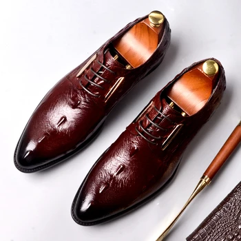 

Phenkang mens formal shoes genuine leather oxford shoes for men black 2020 dress shoes wedding shoes laces leather brogues