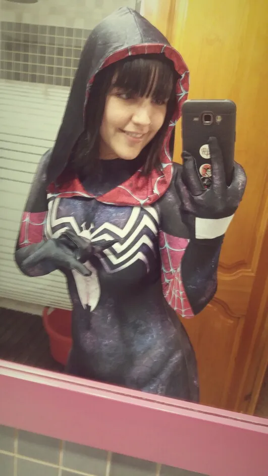 Gwenom Cosplay Costume Woman Venom Symbiote Spider Gwen Stacy Spiderman Superhero Costume 3D Printed Fullbody (12)