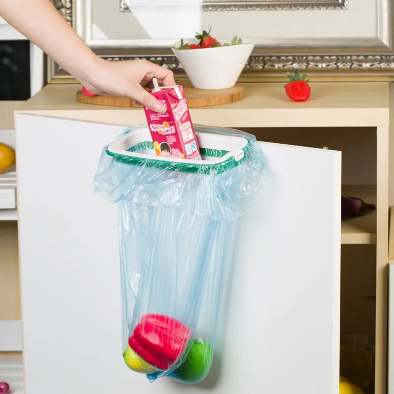 Кухонная стойка для мусора с зажимом подвесной держатель мусорного мешка мусорная корзина настольный шкаф сумка для хранения
