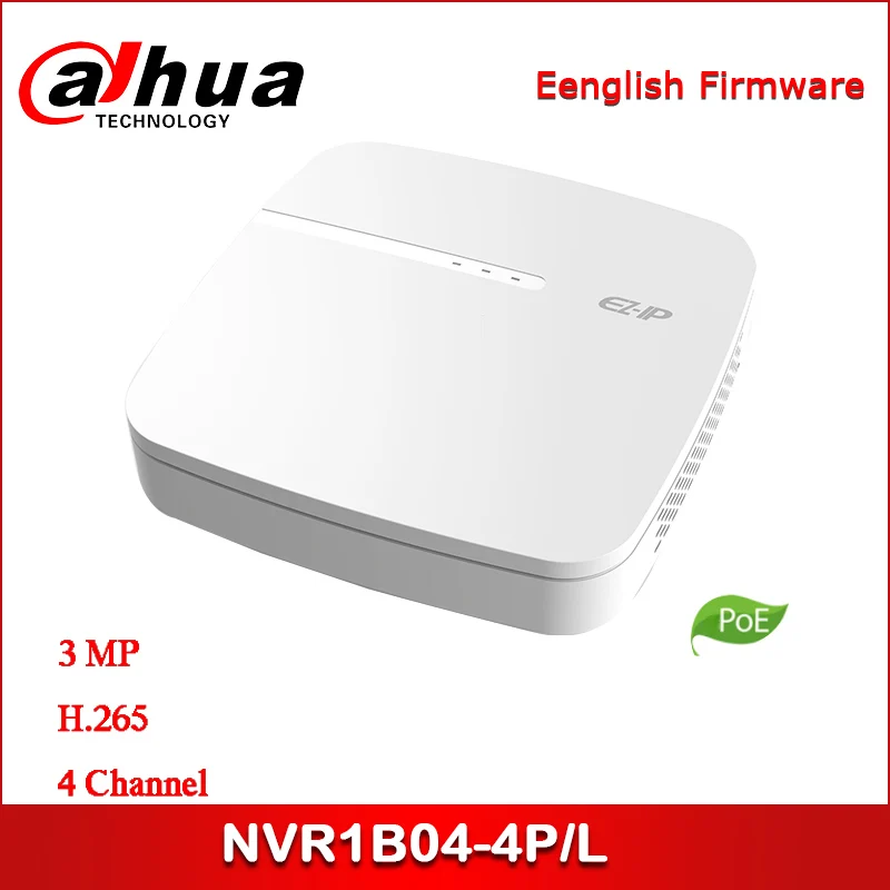 Сетевой видеорегистратор Dahua EZ-IP POE NVR NVR1B04-4P/L 4 канала Smart 1U H.265 4PoE Сетевой Видео Регистраторы