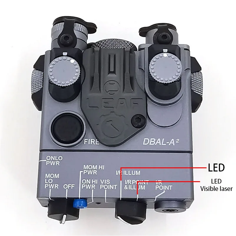 AN/PEQ-15A DBAL-A2 LED White Weapon Light + Red Laser Lenses Remote Switch Tactical Hunting Rifle Airsoft Battery Box image 2