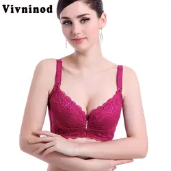 Vivninod Push-Up Bra большой Размеры Кружево Bralette отрегулировать soutien ущелье пикантные Бюстгальтеры для женщин siere Нижнее Бельё для девочек мягкий c