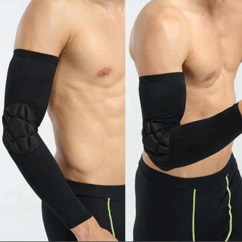 

1Pcs Elastic Gym Sport Basketball Arm Sleeve Shooting Crashproof Honeycomb Elbow Support Pads Elbow Protector Guard Arm Warmer