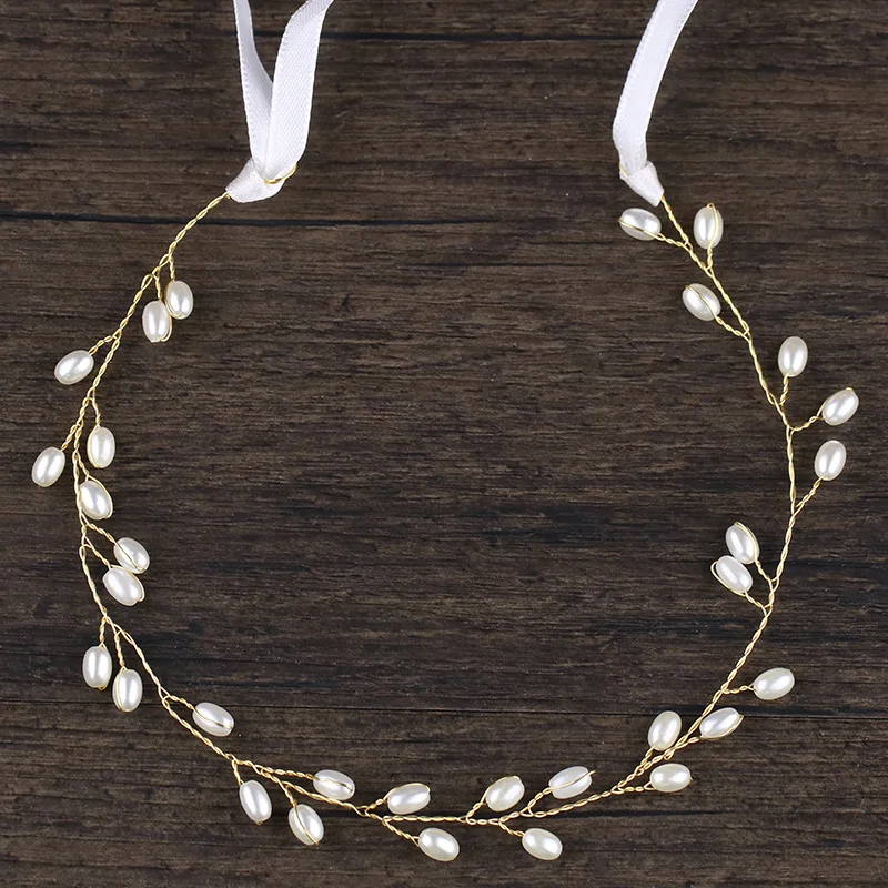 

Korean Style Crystal Hair Band Women Hair Jewelry Wedding Rhinestone Pearl Headbands Head Adornment Ladies Elegant Headbands