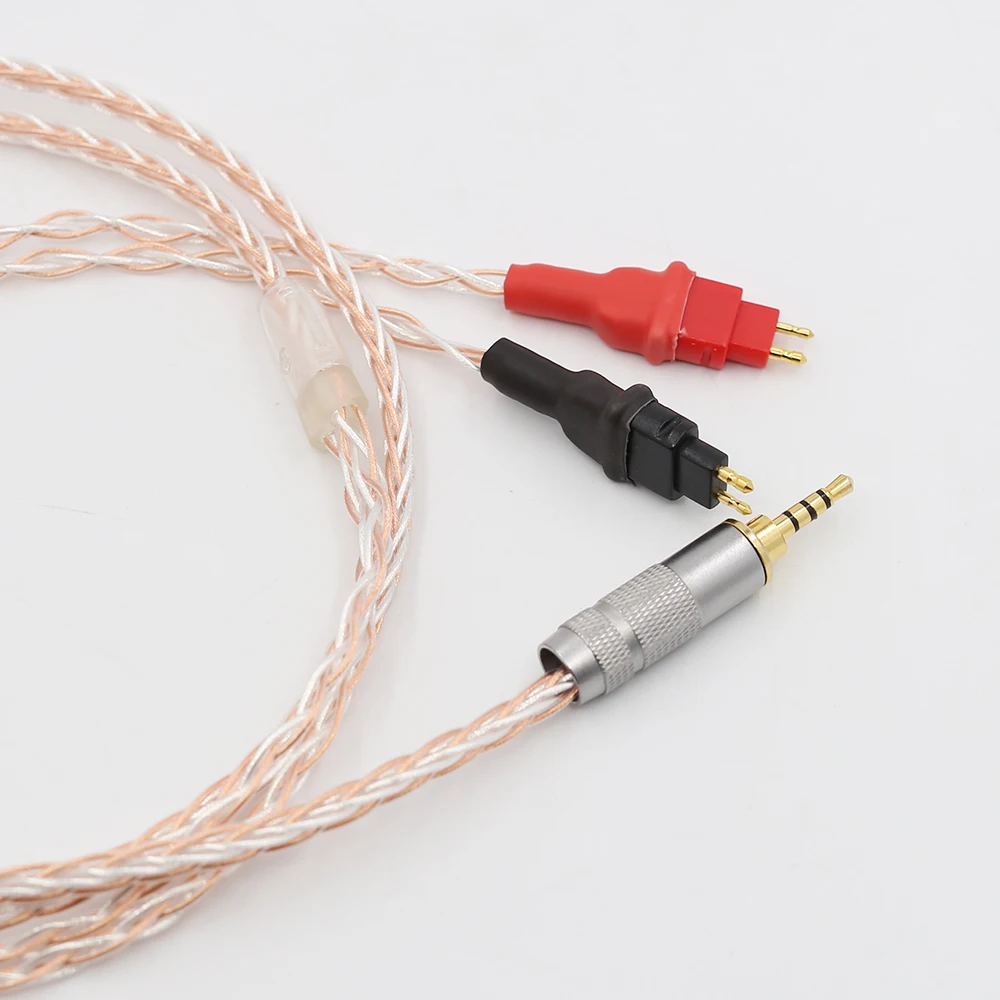 2,5 мм TRRS сбалансированный кабель для HD650 HD600 HD660s серебристый и медный витой кабель для наушников