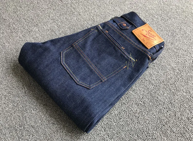 Jeans da uomo di origine salsa Jeans a cimosa pianta di jeans grezza colore  blu fatto a mano vestibilità dritta sopprime i Jeans in Denim per uomo|Jeans|  - AliExpress