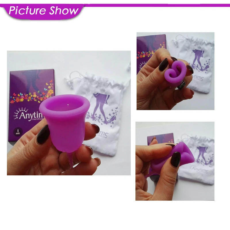 Anytime Feminine Hygiene Lady Cup Menstrual Cup Wholesale Reusable Medical Grade Silicone For Women Menstruation