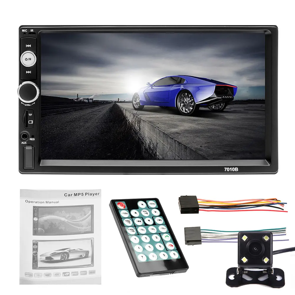 AMPrime Авторадио 2 Din автомагнитола " сенсорный экран Dash MP5 Bluetooth USB Автомобильный цифровой 2Din мультимедийный плеер камера заднего вида