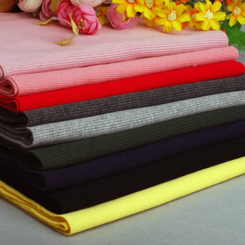 10*110cm cotton sweater cuff fabric stretchy rib cotton cloth fabricin