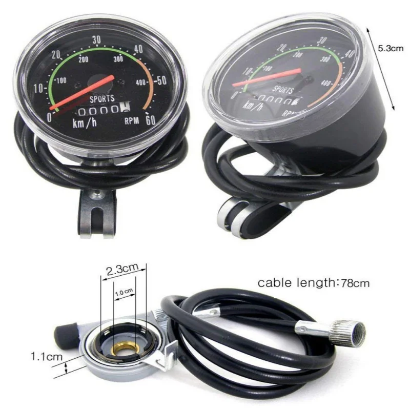 

Good! Wired Stopwatch Bicycle Mechanical Speedometer Classic Digital Round Shape Waterproof Odometer Stopwatch Riding Tool Im