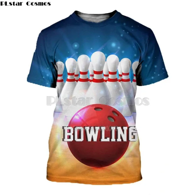 Cheap Popular sports bowling 3D full printing fashion t shirt 3D print hip hop style tshirt streetwear casual summer style-3