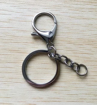 

Wholesale 50 Pcs/Lot 35x22 MM Lobster Clasps Swivel Trigger Clips Snap Hooks With 30 MM Key Ring for Bag key chain
