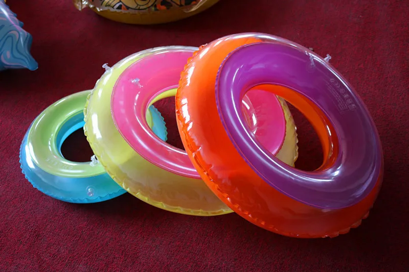 Надувные мультфильм цвет кристалла двойной утолщенной gasbag плавательный круг для бассейна поплавок летние водонепроницаемые игрушки для