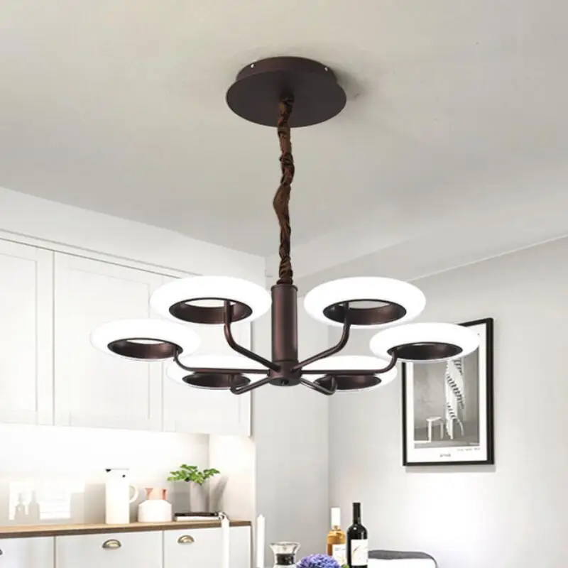 New iron modern chandeliers black/white led lamps High power bright lighting Creative lustre droplight Z5 | Освещение