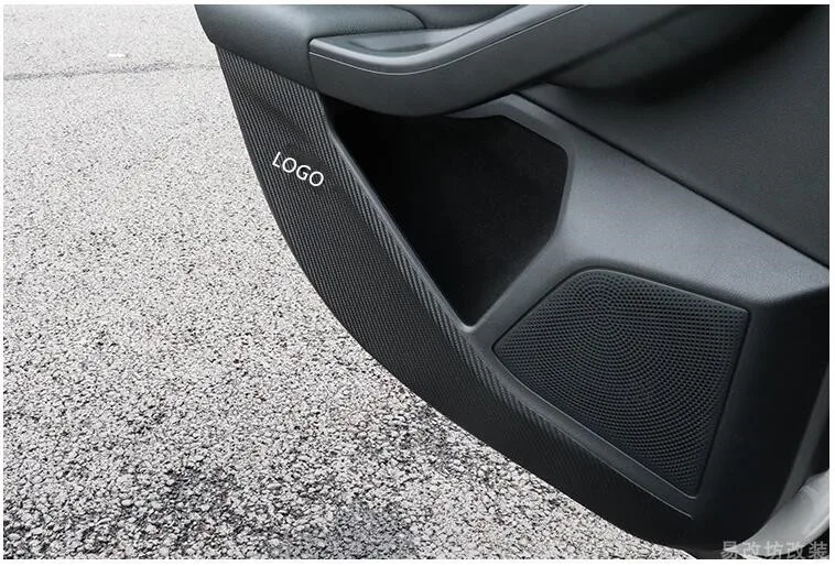 4 шт./компл. углеродного волокна защитная кожа анти-удар Pad наклейка для Ford Focus AAB241